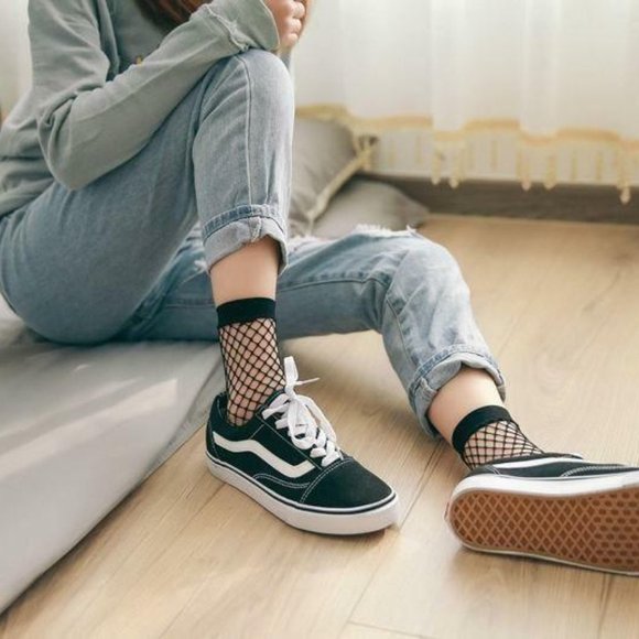 Diona J 3 Pairs Woman Pure Fashion Sexy Stocking Tights Mesh Black Fishnet Socks - Picture 3 of 7